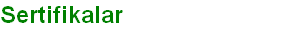 Sertifikalar